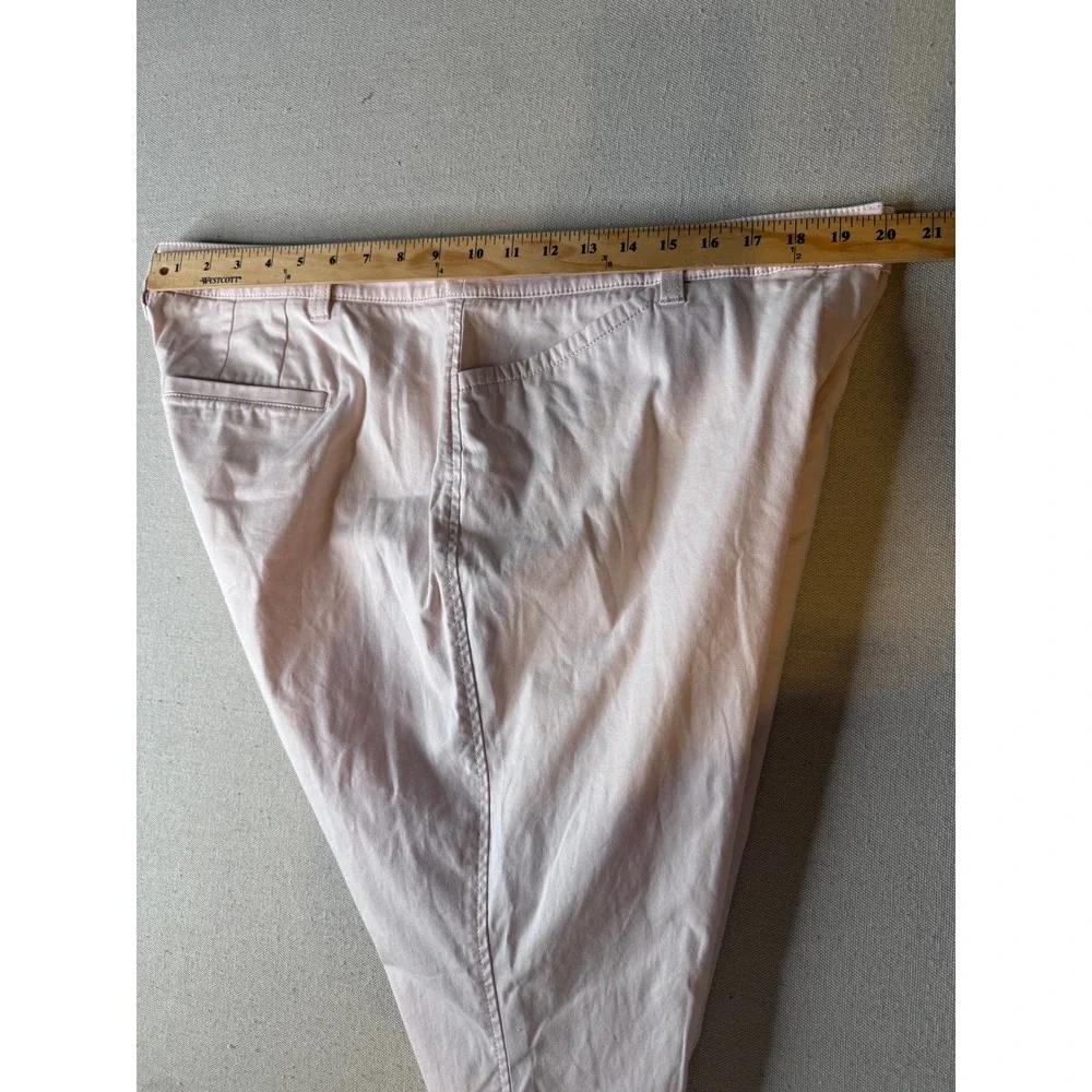 Talbots Womens 16W‎ Straight Leg Chino Pants Light Pink Cotton Blend Stretch